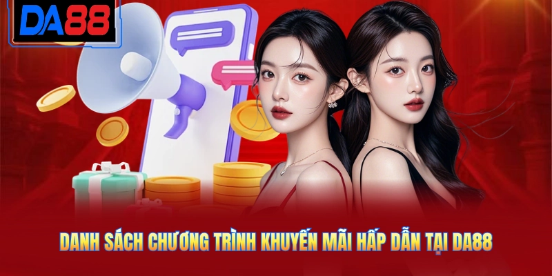 Danh sách chương trình khuyến mãi hấp dẫn tại DA88